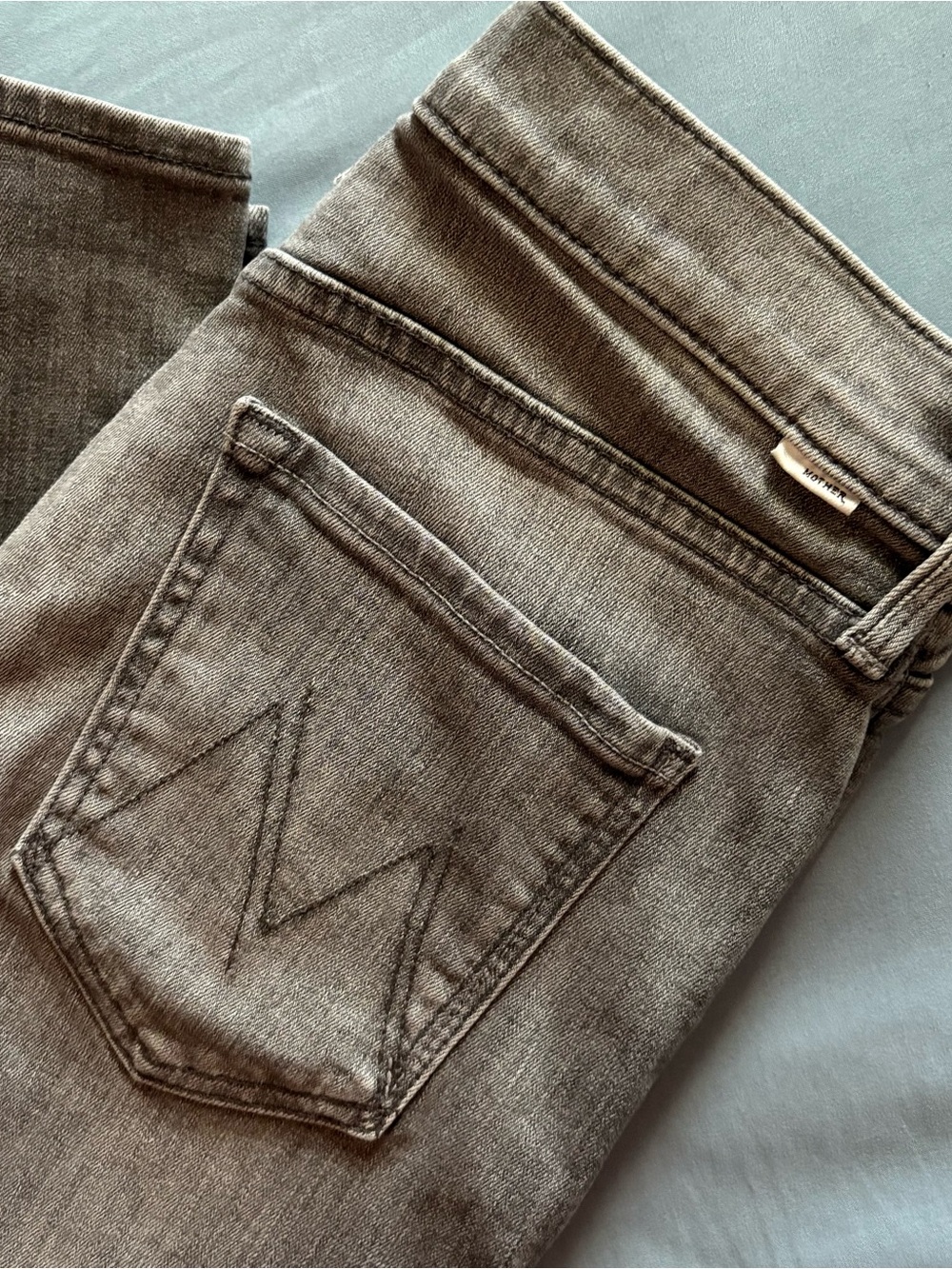 MOTHER The Tomcat Ankle Straight Leg Jeans All Nighter Gray 28 - Picture 9 of 9